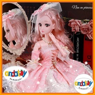 Búp bê công chúa 60cm 3d có khớp xinh đẹp đồ chơi có nhạc cho bé gái ANDATOY AD893