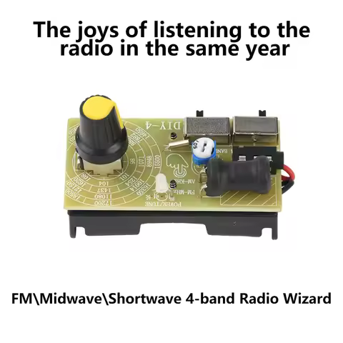 4-Band AM/FM Medium Wave Shortwave Radio FM MW SW Receiver Headphone Radio Module Volume Adjustable 