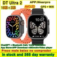 AMOLED DT Ultra 2 Smart Watch Store Download 16GB ROM WIFI GPS ChatGPT Local Music Video Player Smar
