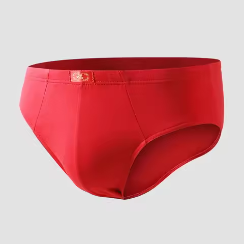 Men's natal year underwear trend red briefs wedding gift good luck happy good luck briefs