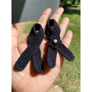 Jcraft Black Bow With Brooch Crochet Mourning Work