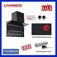 Livinox LCH-MICA-90BL Cooker Hood + LEH-4118ICS Electric Hob