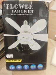 Fan Light.Ceiling Fan With Light 40W No tools needed, screw in to your ceiling light bulb socket
螺絲頭