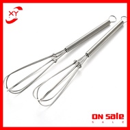 XY 430 Stainless Steel Mini Egg  Beater With Manual Handle Cooking Utensils For Baking Cream Stirring