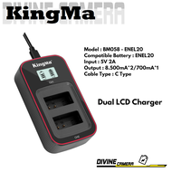 KingMa EN-EL20 2-Pack Battery and LCD Dual Charger Kit for Nikon COOLPIX P1000 P950 J1 J2 J3 S1
