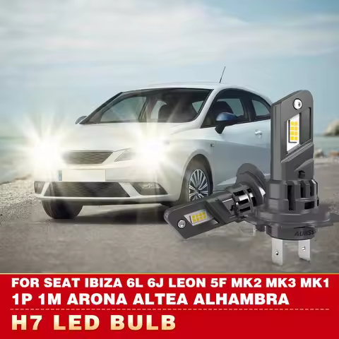 2x H7 LED Canbus Headlight Bulb 24000LM LED Car Head Fog Light For Seat Ibiza 6l6j Leon 5f Mk2 Mk3 M