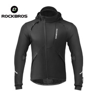 ROCKBROS Cycling Jacket Winter Warmer Windproof Sportswear Thermal Fleece Long Sleeve Cycling Bike Clothing