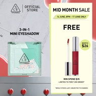 3CE Color Grid Eyeshadow Palette – 3 Shades, Multi-Finish, High-Pigment, Long-Lasting Korean Eye Mak