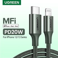 UGREEN MFi USB C to Lightning Charger Cable 1M for 14 13 mini Pro Max 8 PD 18W 20W Fast Charging Dat