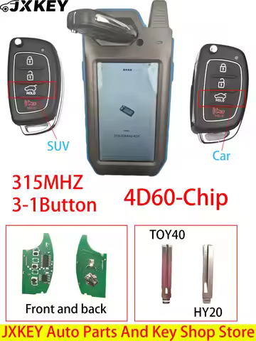 JXKEY suitable for Hyundai Santa Fe 2013 2014 2015 2016 2017 remote key 315MHz，4D60CHIP,Program: 954