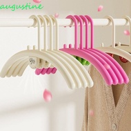 AUGUSTINE 5PCS Clothes Rack, Plastic Thickened Semi-round Coat Hanger, Household Reusable No Trace S