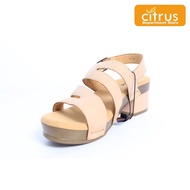 Rohde 6511 Sandal Hak Wanita Warna Beige & Tan