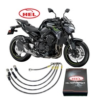 Z900 HEL hose stainless steel braided brake line PNP ABS 5 pieces complete lining set+ banjo screw f