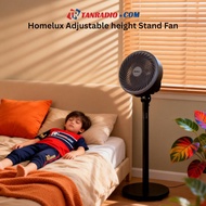 HOMELUX HSF-112PW(C) Turbo Powerful Circulation 12'' Stand Fan