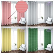 7ft Canadian Cotton With Ring Embossing Stripes 150cmx220 Curtain Rod 8 Ring Curtain 1Pcs 20 Color