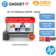 HP 15-FC0956AU LAPTOP (RYZEN 7 7730U,16GB,512GB SSD,15.6"FHD,AMD RADEON GRAPHICS,WIN11)FREE BACKPACK