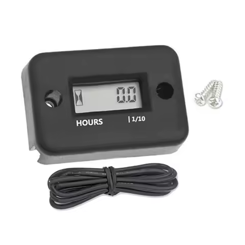 A30F-Waterproof LCD Display Digital Hour Meter Inductive Timer For Bike Motorcycle ATV Snowmobile En