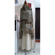 PRELOVED NMR Gamis by Namira, Jumbo 2 Layer Leopard Khimar