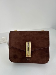 Demellier Suede Tofu Bag Leather Texture Casual Versatile Shoulder Underarm Crossbody Bag Genuine or