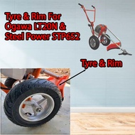 Ogawa LT20N Tyre & Rim Spare Part Replacement Wheel Steel Power STP652 Lawn Mower Roda