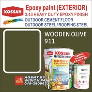 911 WOODEN OLIVE ( 1L ) EPOXY PU EXTERIOR 3.43 KOSSAN PAINT for METAL / MARINE / B0AT SHIP & CEMENT 
