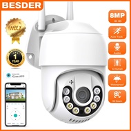 BESDER 8MP 4K Wifi IP Camera Outdoor H.265 5MP Wireless PTZ Camera Security Cam AI Tracking Video Home Surveillance CCTV ICsee