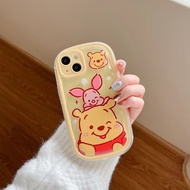 Disney Pooh Cute Air Cushion Protection Phone Cases for OPPO A15 A15S A16 A16S A17 A17K A3s A5 A5S A7 A12 A12E A1K A9 A31 A53 2020 A54 A55 A57 A36 A76 A52 A74 A92 A93 A94 A96 4G Reno 4F 5F Back Cover