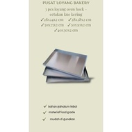 3 pcs dry cake pans - oven hock molds 28x24-28x28-30x25-30x30-30x40 - premium quality nastar tray mo