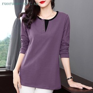 Fashion T Shirt Woman O Neck Long Sleeve Plus Size T-shirt Woman European Style Shirt Women Oversize