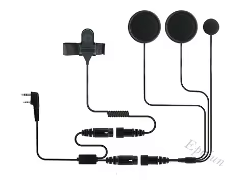 Full Face Motorcycle Helmet Headset Headphone PTT Mic for Kenwood BAOFENG Portable Radio M-5R UV-13 