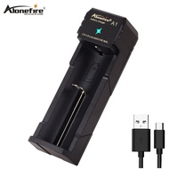 Alonefire A1 Battery Charger Smart Charging Type C USB Adapter Battery 16340 18650 21700 26650 2A Charger