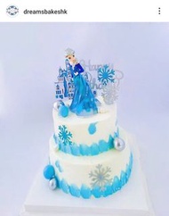 [ Elsa 主題雙層蛋糕 ]  歡迎訂製 🎂🍰🍮 — 查詢/頂購  Whatsapp 46471878