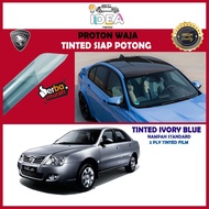 Proton Waja _TINTED IVORY BLUE/BIRU Tinted/Tinted Kereta/Car Window Film/2PLY UV Film_Siap Potong/Ca