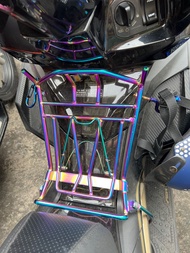 Bộ baga Inox + móc treo 2 bên màu Titan xe AB 2020-2022.