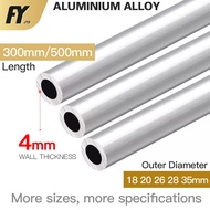 FUYI aluminum tube 4mm wall thickness 300 500mm length OD 18-35mm High Quality Straight 18mm 20mm 26