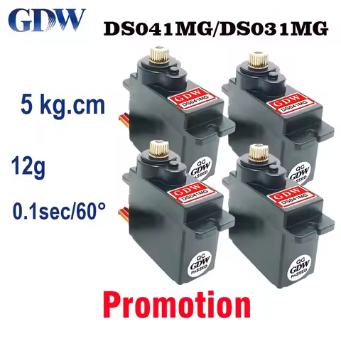 GDW DS041MG DS031MG 5KG Metal Gear 12G Micro Mini Digital Servo High Speed 180° For 450 Helicopter F