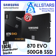 (ALLSTARS : We are Back / DIY Storage PROMO) Samsung 870 EVO (choice of 500GB / 1TB / 2TB) Internal 2.5 inch SATA3 SSD / Solid State Drive (500GB : MZ-77E500 / 1TB : MZ-77E1T0BW / 2TB : MZ-77E2T0BW) (Warranty 5years with Eternal Asia)