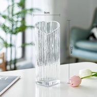 Light Luxury Style Glass Heart Shaped Vase Flowers and Plants Hydroponic Container Home Decoration O