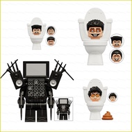 4pcs Skibidi Toilet Minifigure Building Blocks Gift For Kids Titan TV Man Model Dolls Toys For Kids 