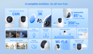 New EZVIZ C6N G1 WiFi Pan Tilt Camera 3K / 4K – Auto Patrol One-Touch Talk Wireless CCTV