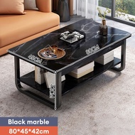 Furniture Meja Tamu Besi Meja Kopi Meja Motif Marmer Solid Meja Tamu Minimalis Meja Ruang Tamu 120x6