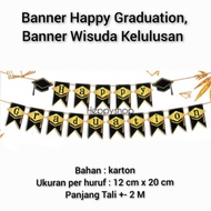 Banner Happy Graduation, Banner Wisuda Kelulusan