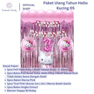 Hello Cat Character Birthday Decoration 05 Happy Birthday/ Set