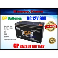 GP ORIGINAL BACKUP BATTERY SPEC 12V 9.0AH RECHARGEABLE SEALED LEAD ACID BATTERY FOR AUTOGATE, ALARM, UPS  👍DC 12V 9AH👍