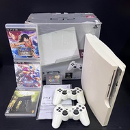 PS3 Slim 160GB. Classic White Boxed 90% Menu Eng. JAPAN CFW 4.88 🕹All Zone
