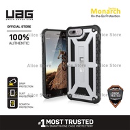 UAG Monarch Series Phone Case for iPhone 7 Plus / iPhone 8 Plus with Military Drop Protective Case Cover - Silver