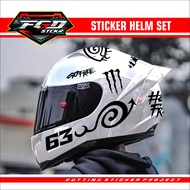 HELMET STICKERS - GOFREE 63 HELMET STICKER SET STICKER HELMET