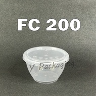 FC200 - 200ml Round Disposable Plastic Container / Bekas Bulat 50 SETS【Ready Stock】SW 2