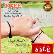 Bracelet (2pcs/set) magnet Gelang Couple Bracelet Gelang Lelaki Perempuan Adjustable Fashion Couple 
