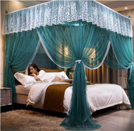🌈BY🌈มุ้งกันยุง มุ้งเจ้าหญิง มุ้ง4เสา ขนาด6ฟุต ไม่มีโครง